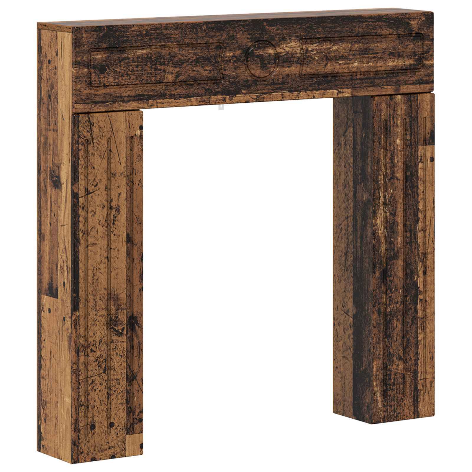 vidaXL Kaminumrandung Altholz 102 x 18 x 100,5 cm Holzwerkstoff