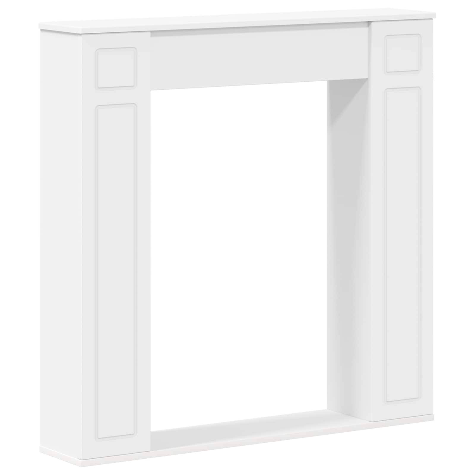vidaXL Kaminumrandung Weiß 100 x 20 x 100 cm Holzwerkstoff