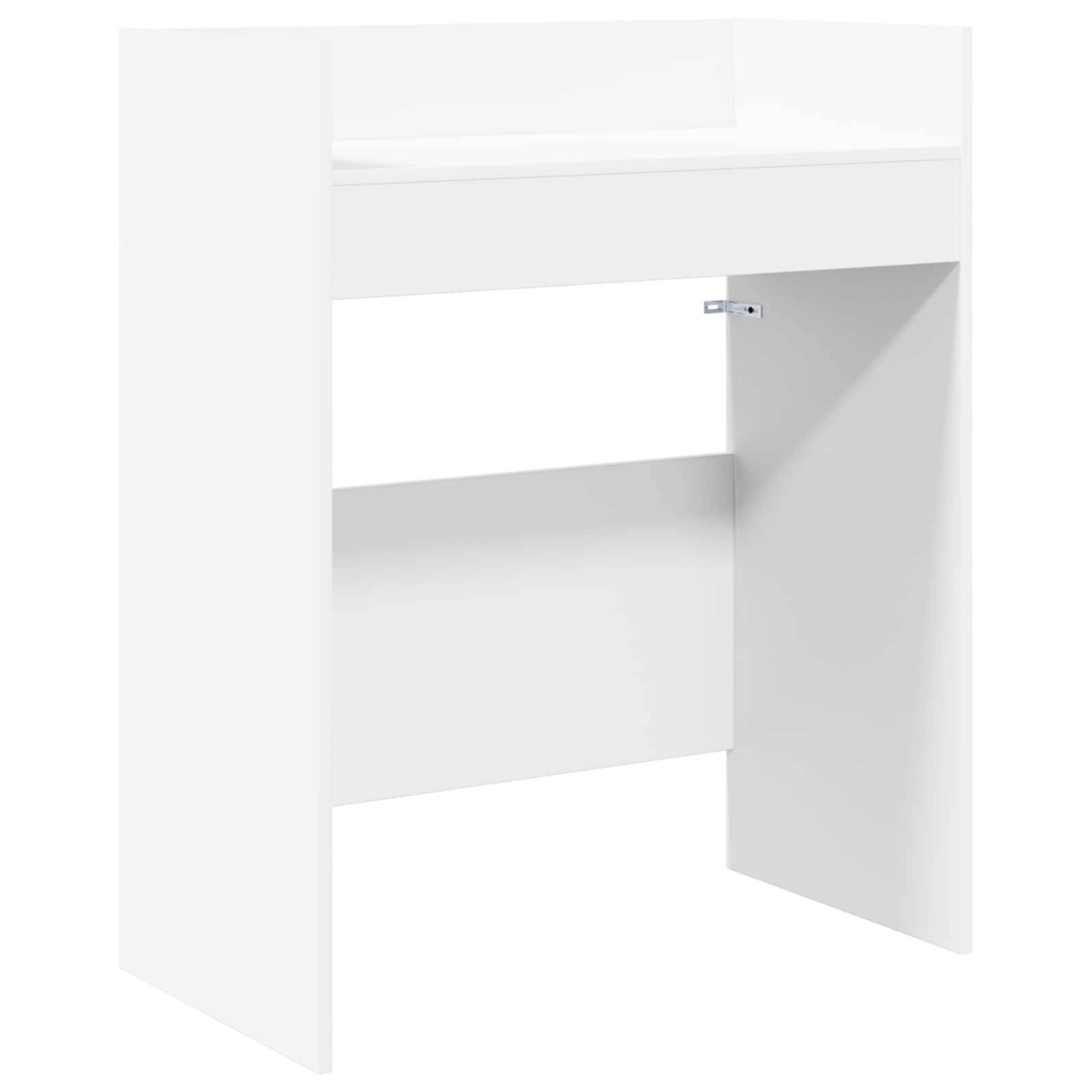 vidaXL DJ Tisch Weiß 102 x 45 x 102 cm Holzwerkstoff