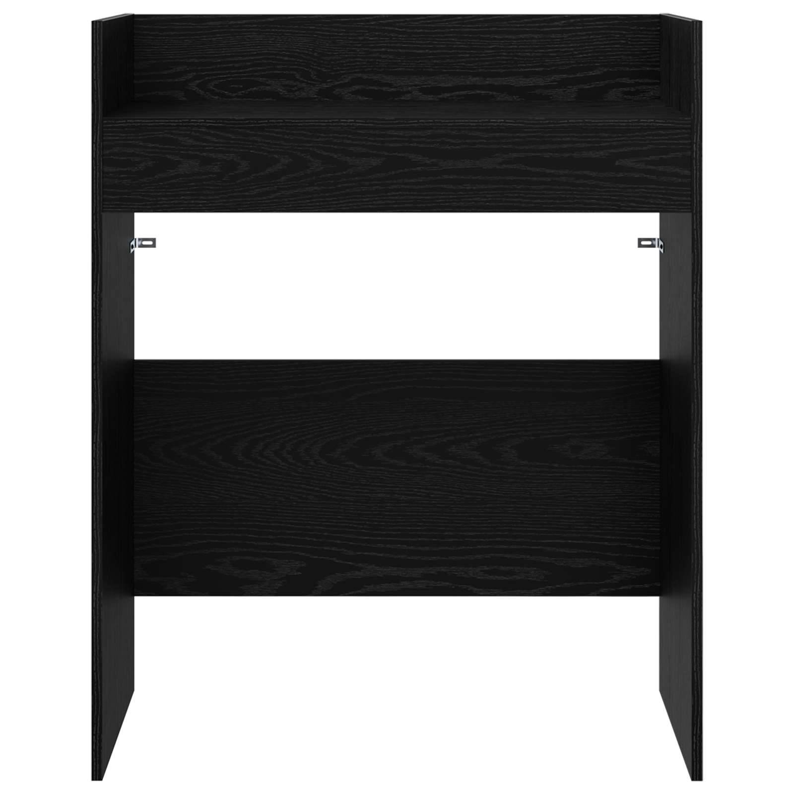 vidaXL DJ Tisch Schwarz Eichen-Optik 102 x 45 x 102 cm Holzwerkstoff