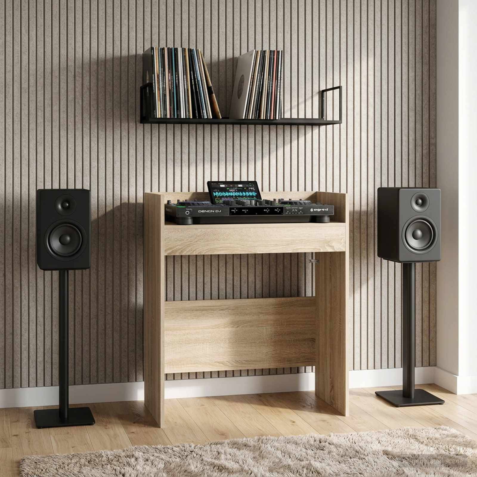 vidaXL DJ Tisch Sonoma-Eiche 102 x 45 x 102 cm Holzwerkstoff