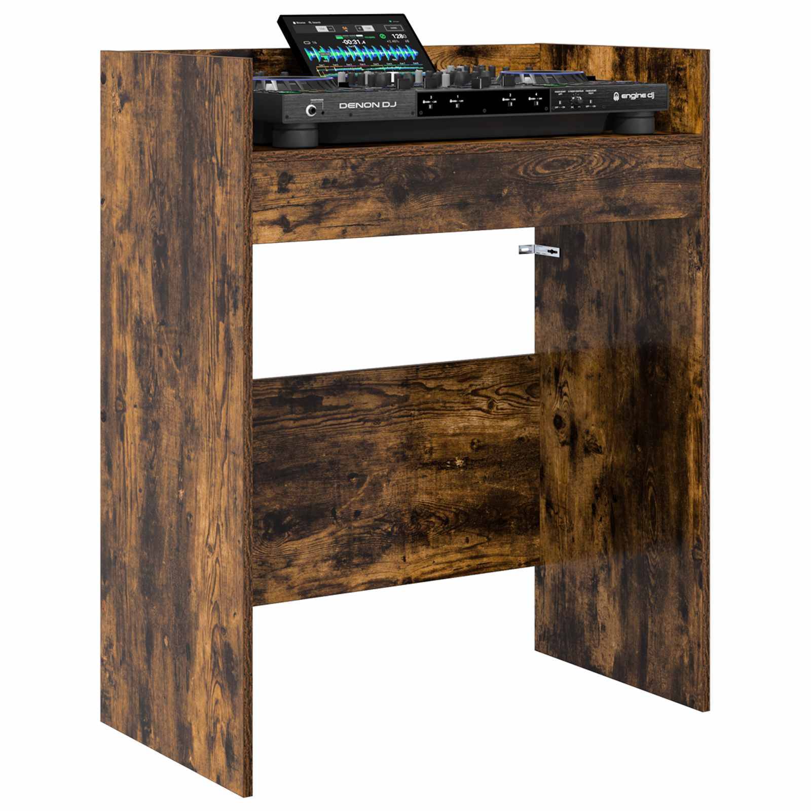 vidaXL DJ Tisch Raucheiche 102 x 45 x 102 cm Holzwerkstoff