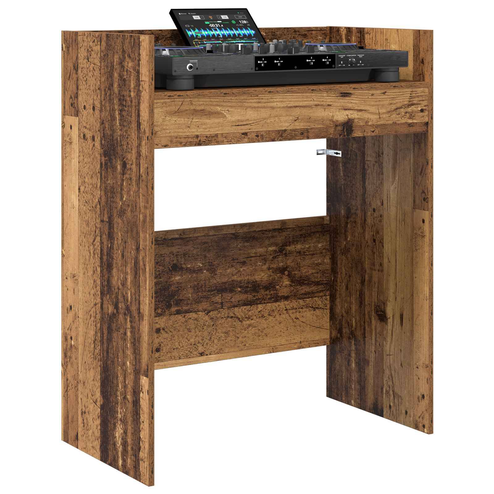 vidaXL DJ Tisch Altholz 102 x 45 x 102 cm Holzwerkstoff