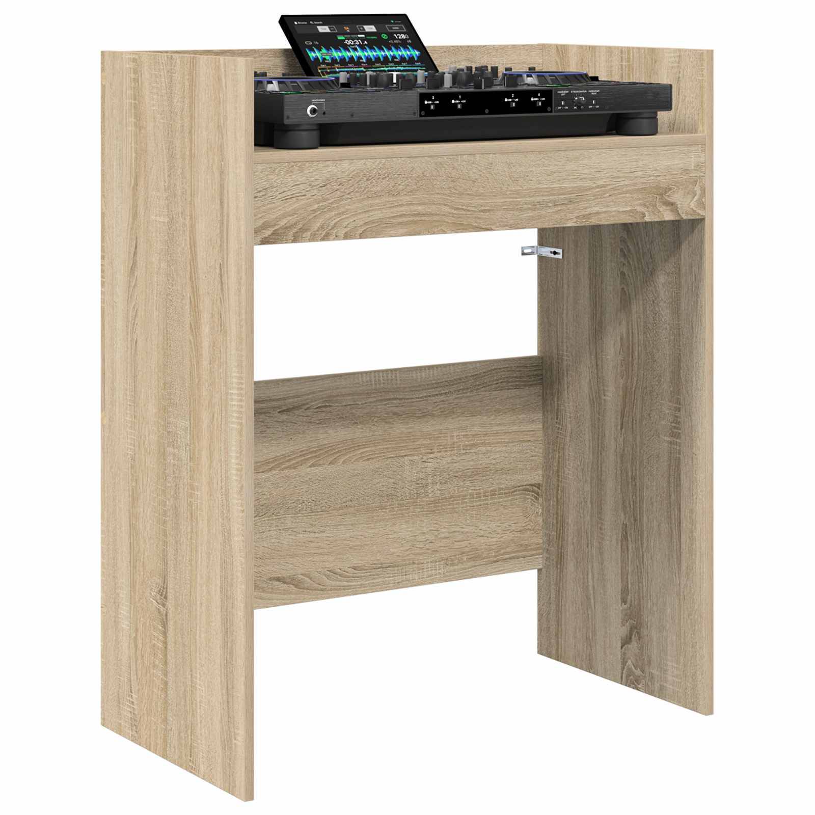 vidaXL DJ Tisch Sonoma-Eiche 82 x 45 x 102 cm Holzwerkstoff