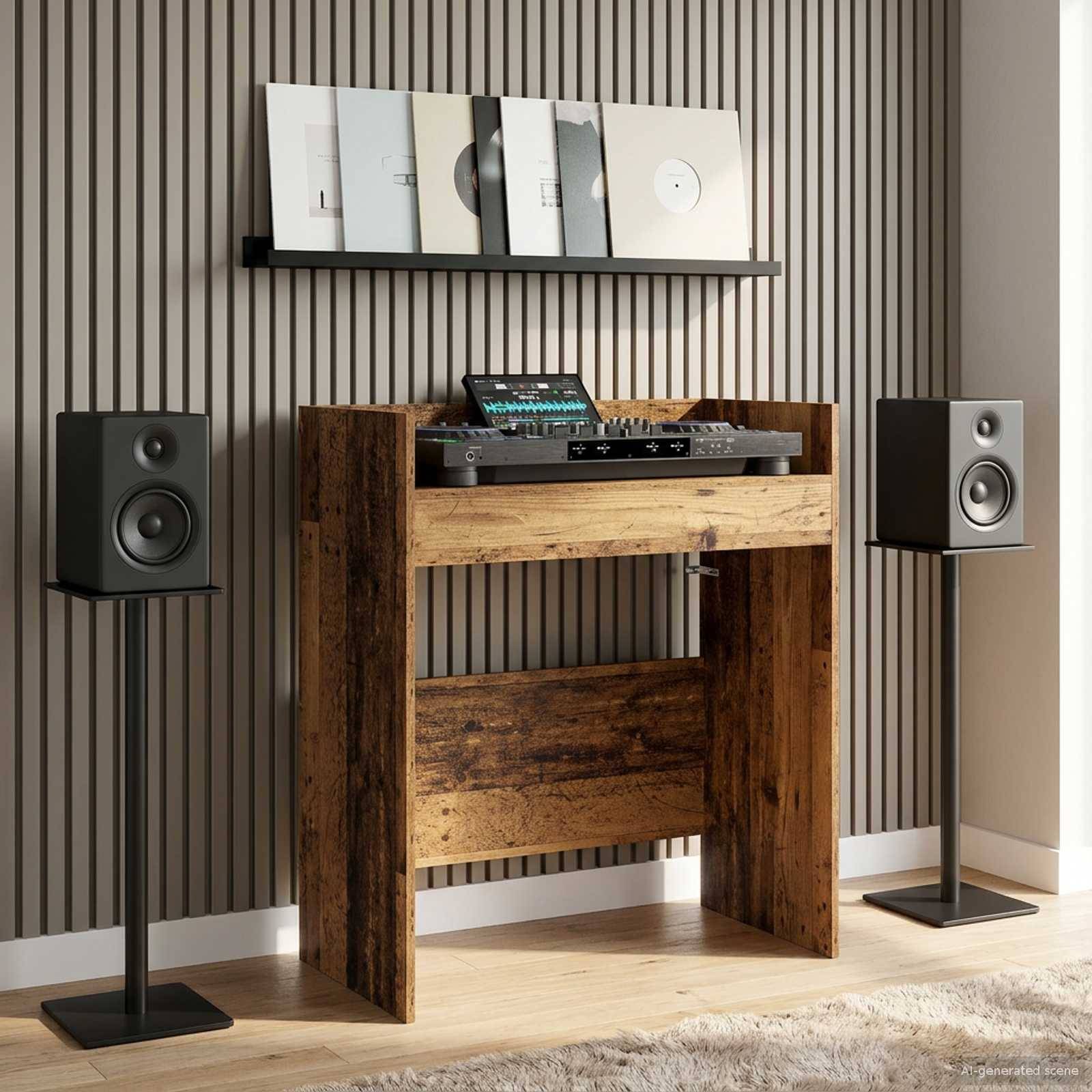 vidaXL DJ Tisch Altholz 82 x 45 x 102 cm Holzwerkstoff