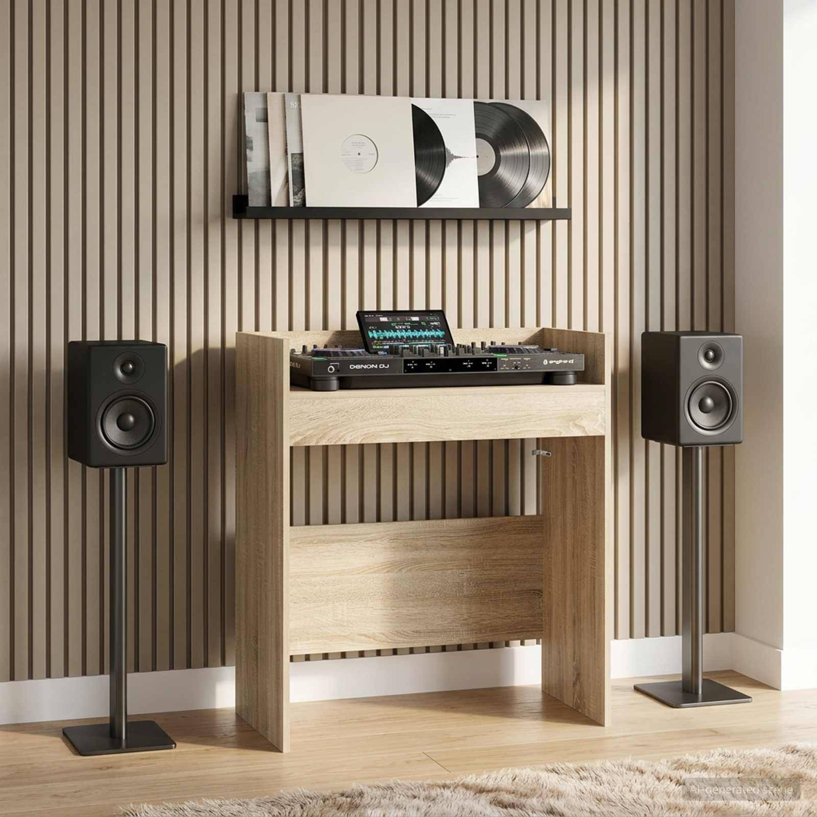 vidaXL DJ Tisch Sonoma-Eiche 62 x 45 x 102 cm Holzwerkstoff