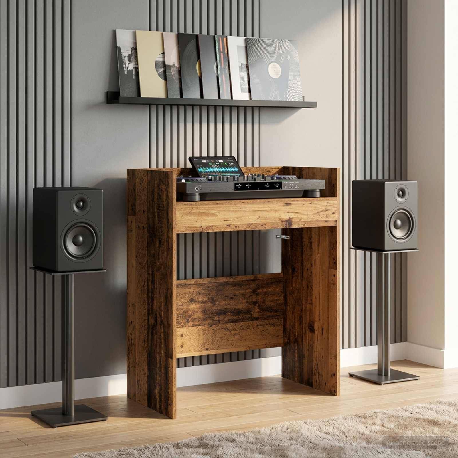 vidaXL DJ Tisch Altholz 62 x 45 x 102 cm Holzwerkstoff