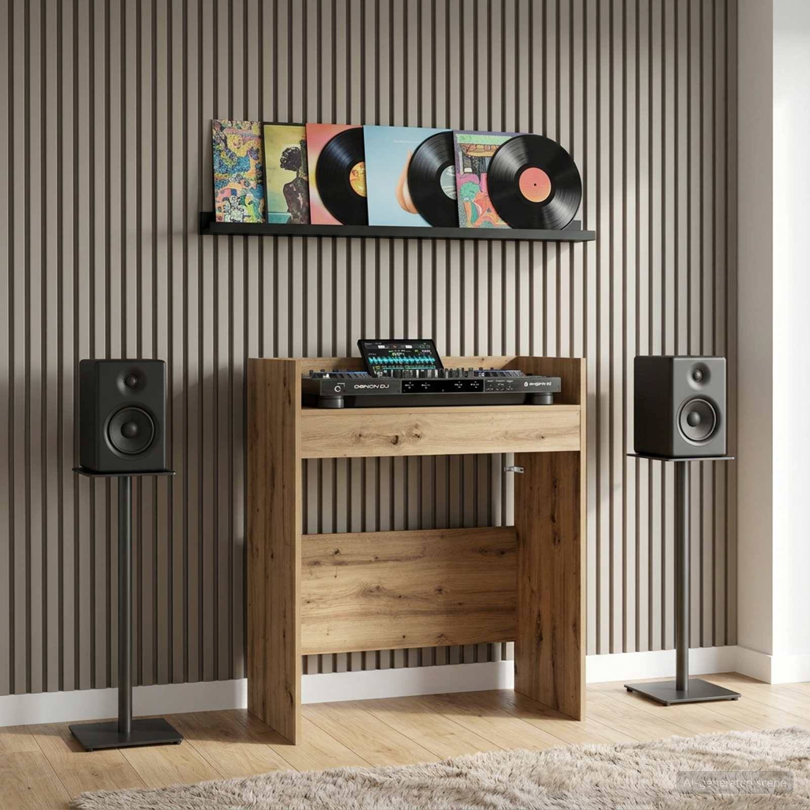 vidaXL DJ Tisch Artisan-Eiche 62 x 45 x 102 cm Holzwerkstoff