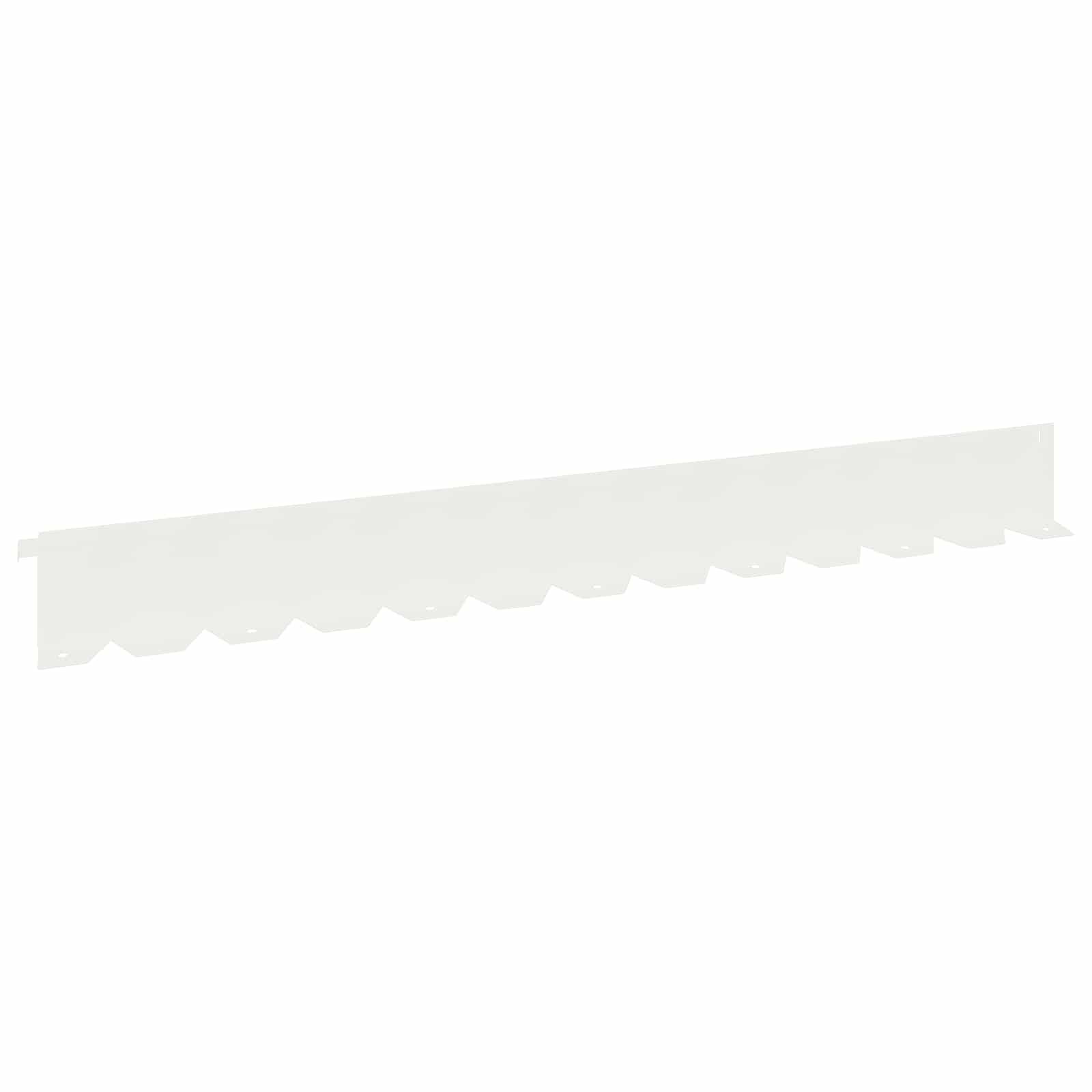 vidaXL Raseneinfassung 20 pcs 102 x 10 x 4 cm Stahl Weiß