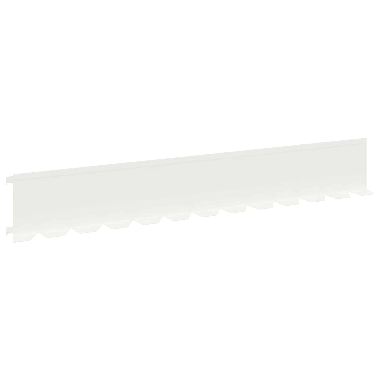 vidaXL Raseneinfassung 30 pcs 102 x 15 x 4 cm Stahl Weiß