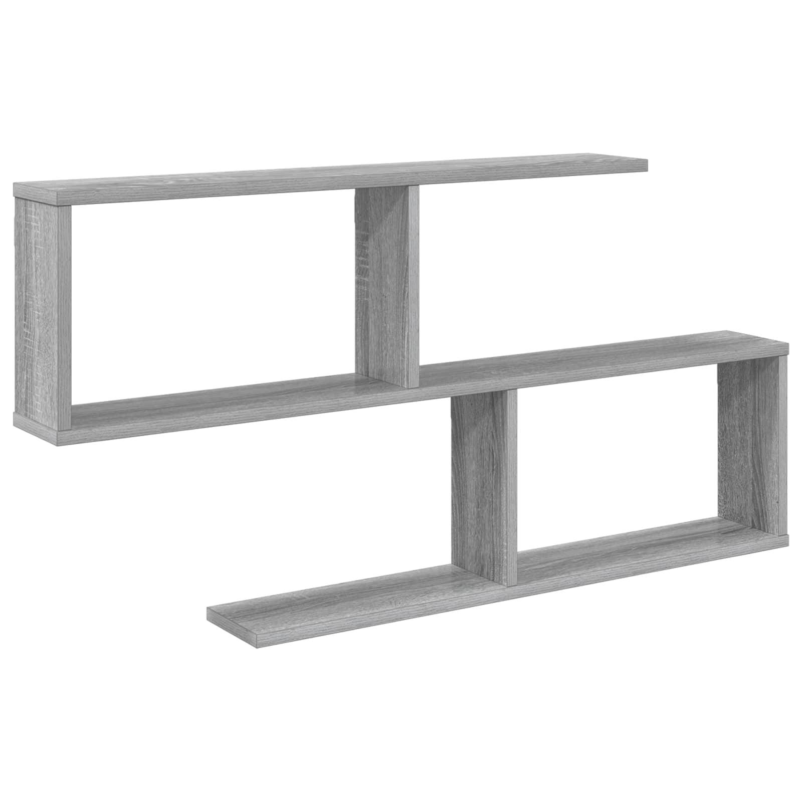 vidaXL Wandregal Sonoma-Grau 100 x 12 x 50,5 cm Holzwerkstoff