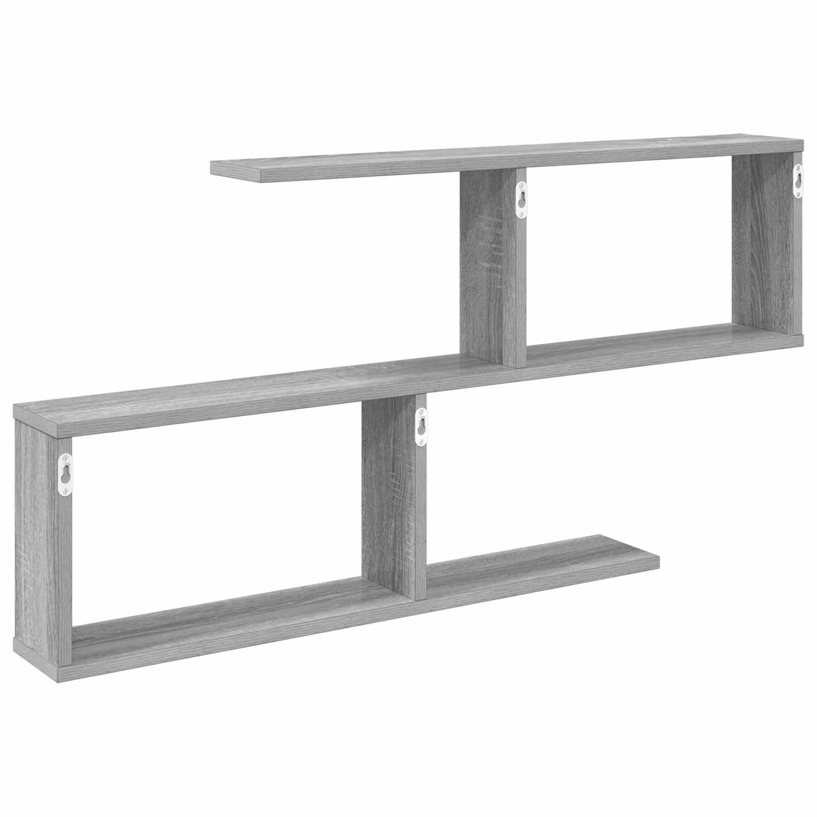 vidaXL Wandregal Sonoma-Grau 100 x 12 x 50,5 cm Holzwerkstoff