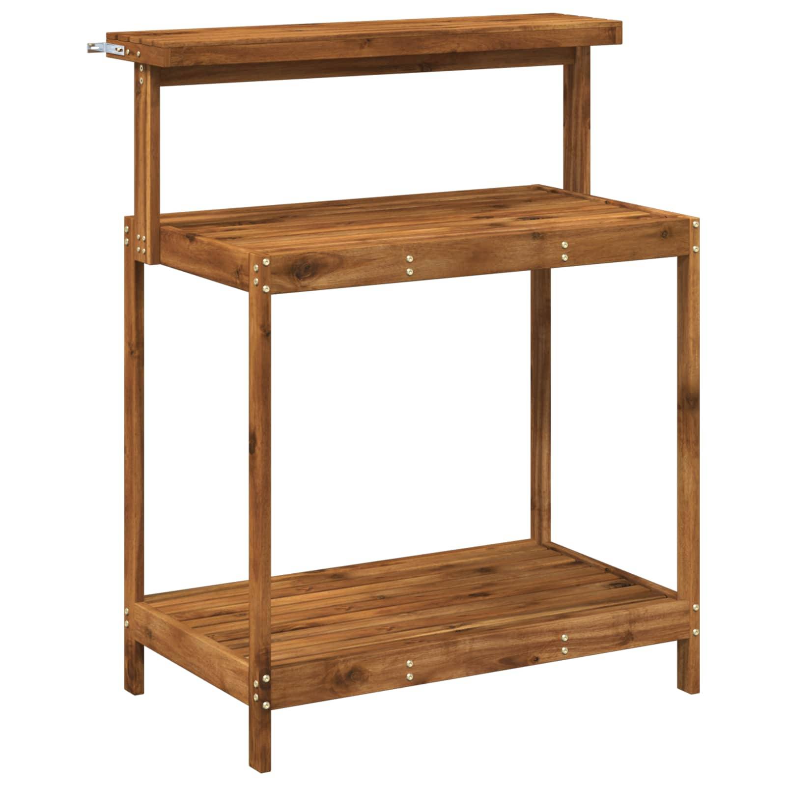 vidaXL Outdoor Umtopfbank 86,5 x 48,5 x 106 cm Massivholz Akazie Natur