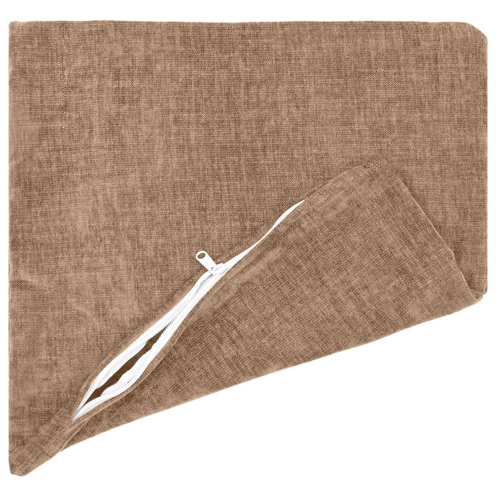 vidaXL Kissenbezug 6 pcs HEERLEN Braun 35 x 35 cm Chenille-Stoff