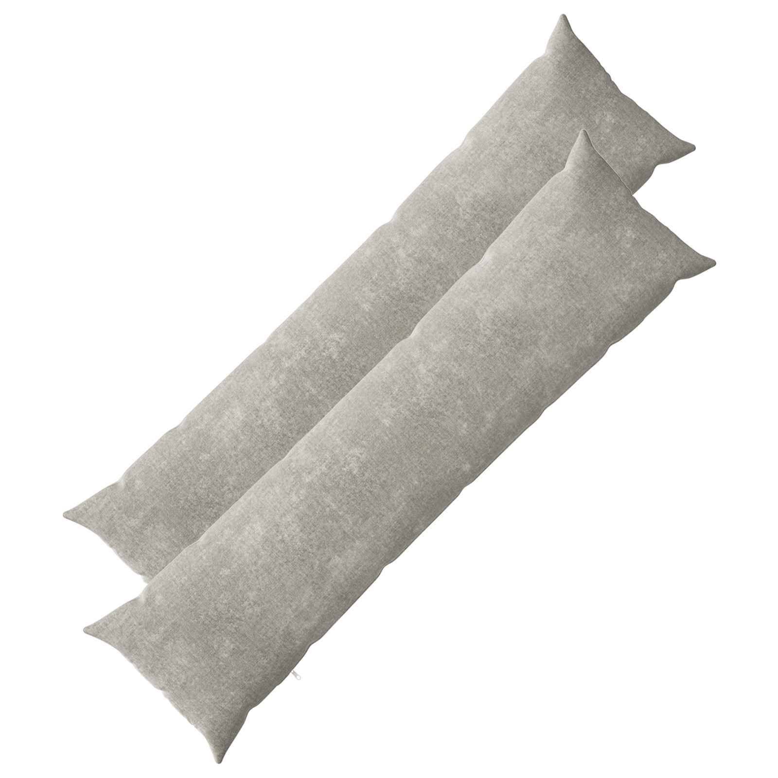 vidaXL Kissenbezug 2 pcs HEERLEN Hellgrau 40 x 145 cm Chenille-Stoff