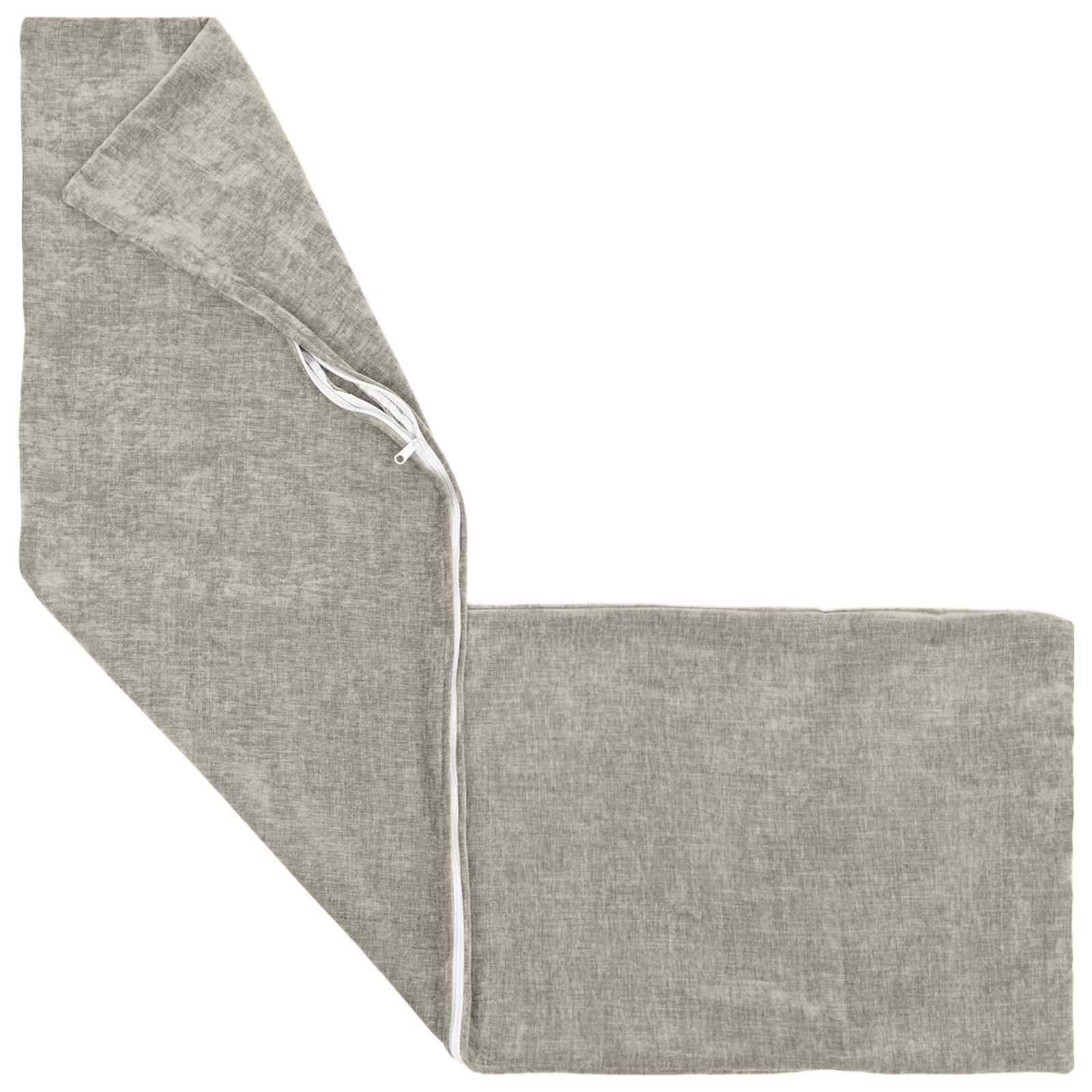 vidaXL Kissenbezug 2 pcs HEERLEN Hellgrau 40 x 145 cm Chenille-Stoff