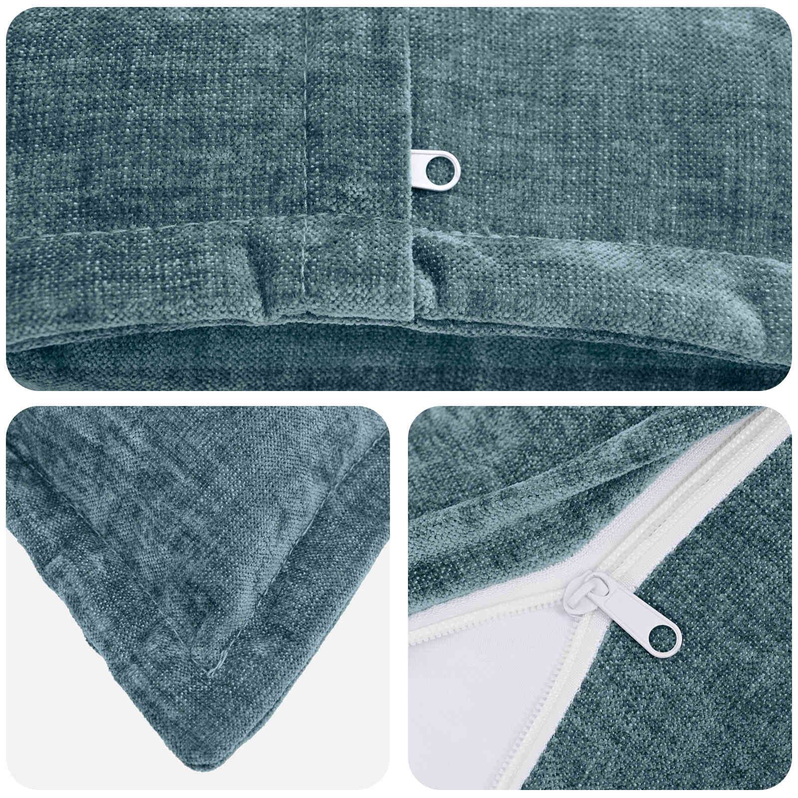 vidaXL Kissenbezug HEERLEN Blau 40 x 145 cm Chenille-Stoff