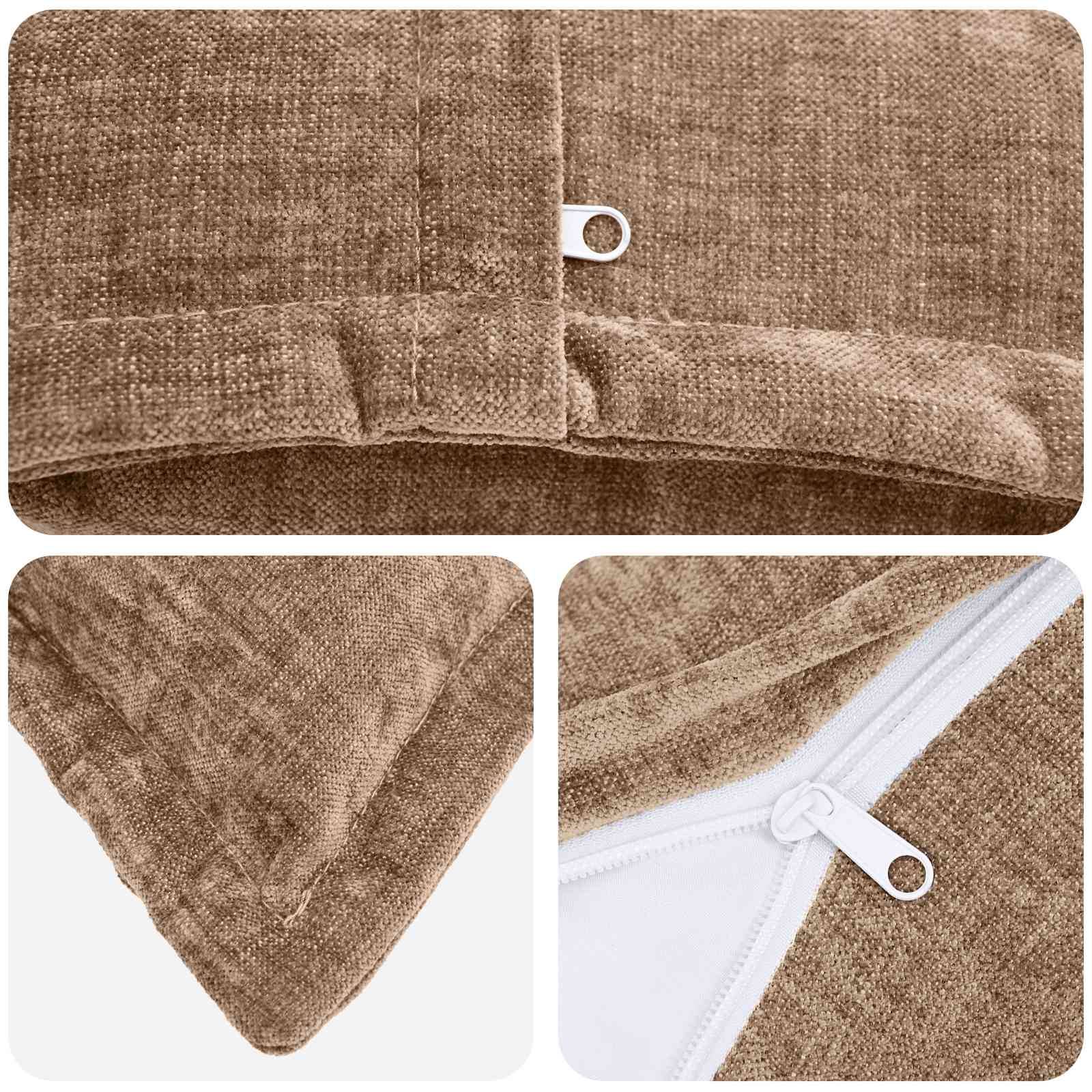 vidaXL Kissenbezug 2 pcs HOUTEN Braun 50 x 75 cm Chenille-Stoff