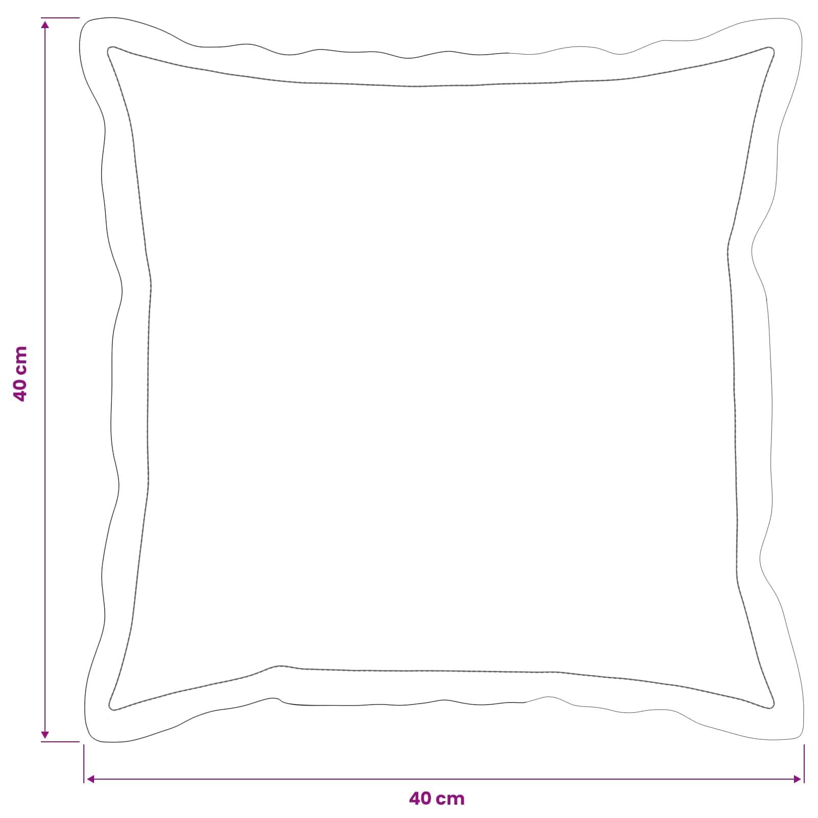 vidaXL Kissenbezug 2 stk. HOUTEN Schwarz 40 x 40 cm Polyester