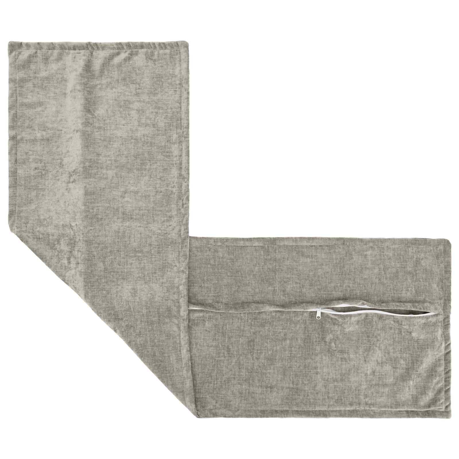 vidaXL Kissenbezug HOUTEN Hellgrau 40 x 145 cm Chenille-Stoff
