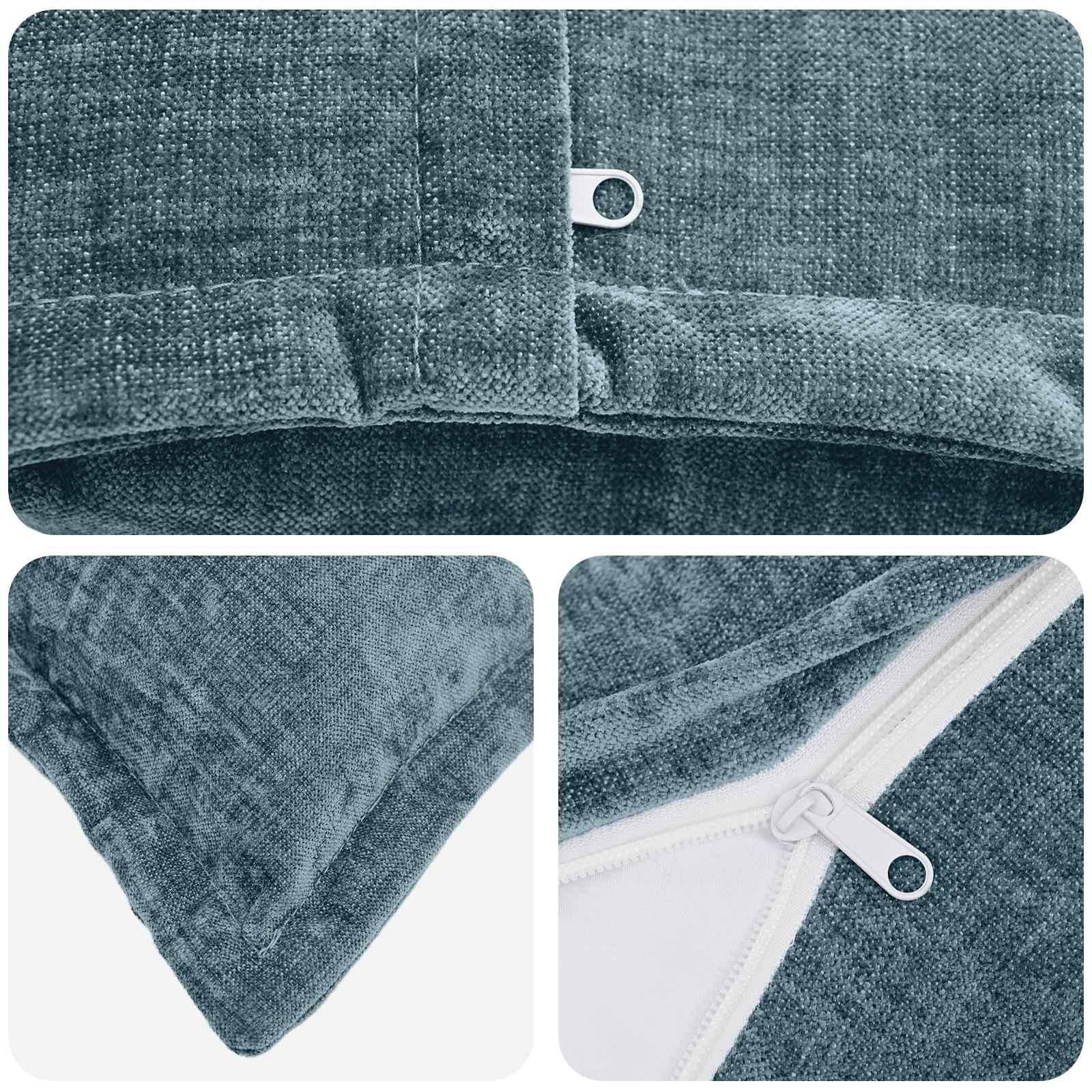 vidaXL Kissenbezug 6 pcs HOUTEN Blau 40 x 60 cm Chenille-Stoff