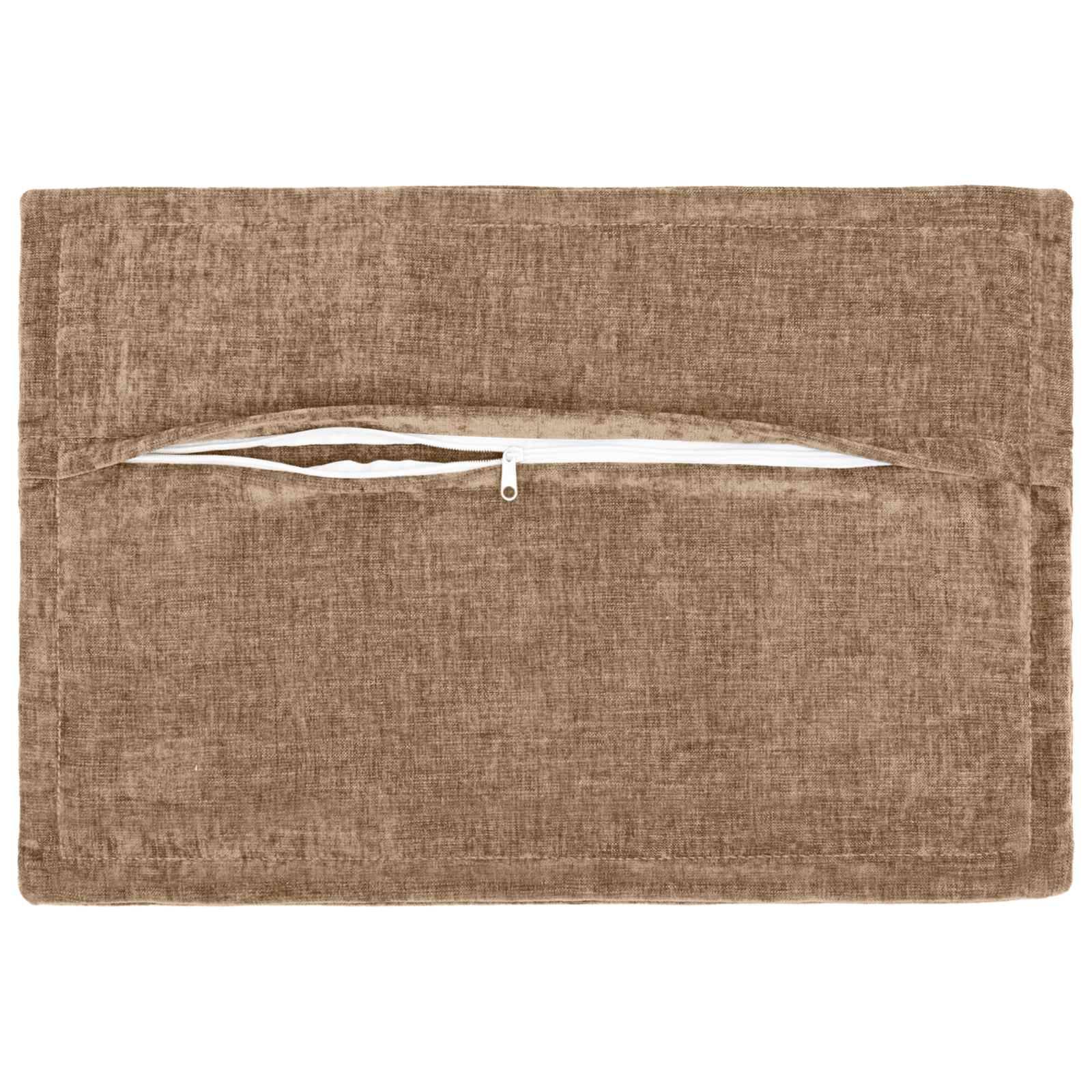 vidaXL Kissenbezug 2 pcs HOUTEN Braun 50 x 75 cm Chenille-Stoff