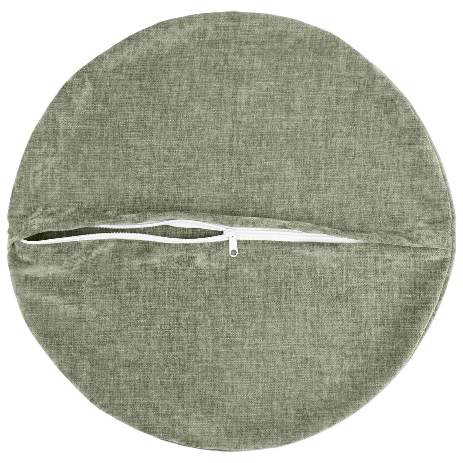 vidaXL Kissenbezug 6 pcs HEERLEN Grün Ø 40 cm Chenille-Stoff