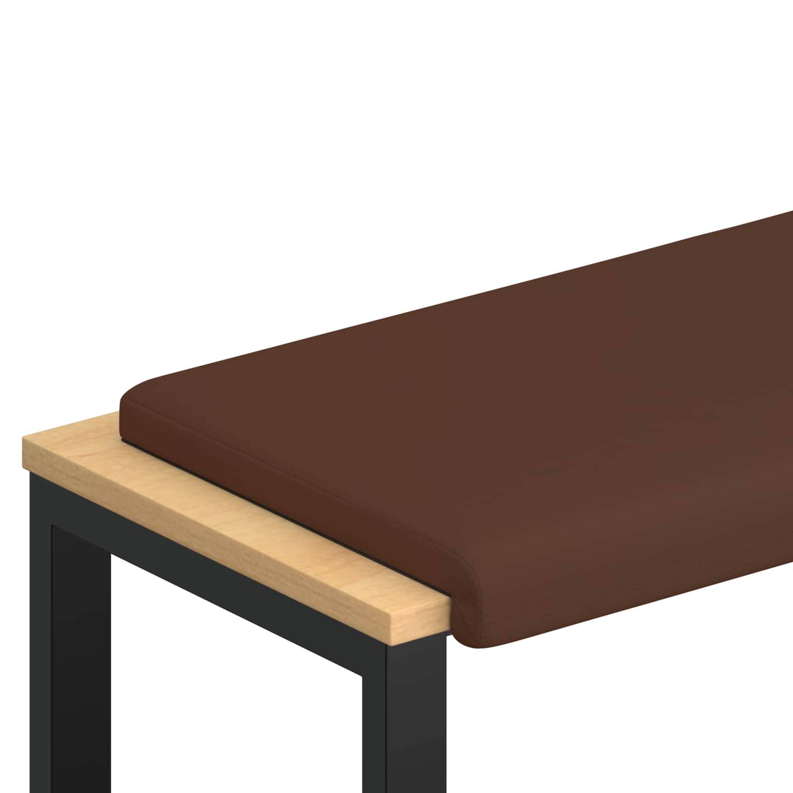 vidaXL Bankkissen Kunstleder Braun Tiefe 35 cm