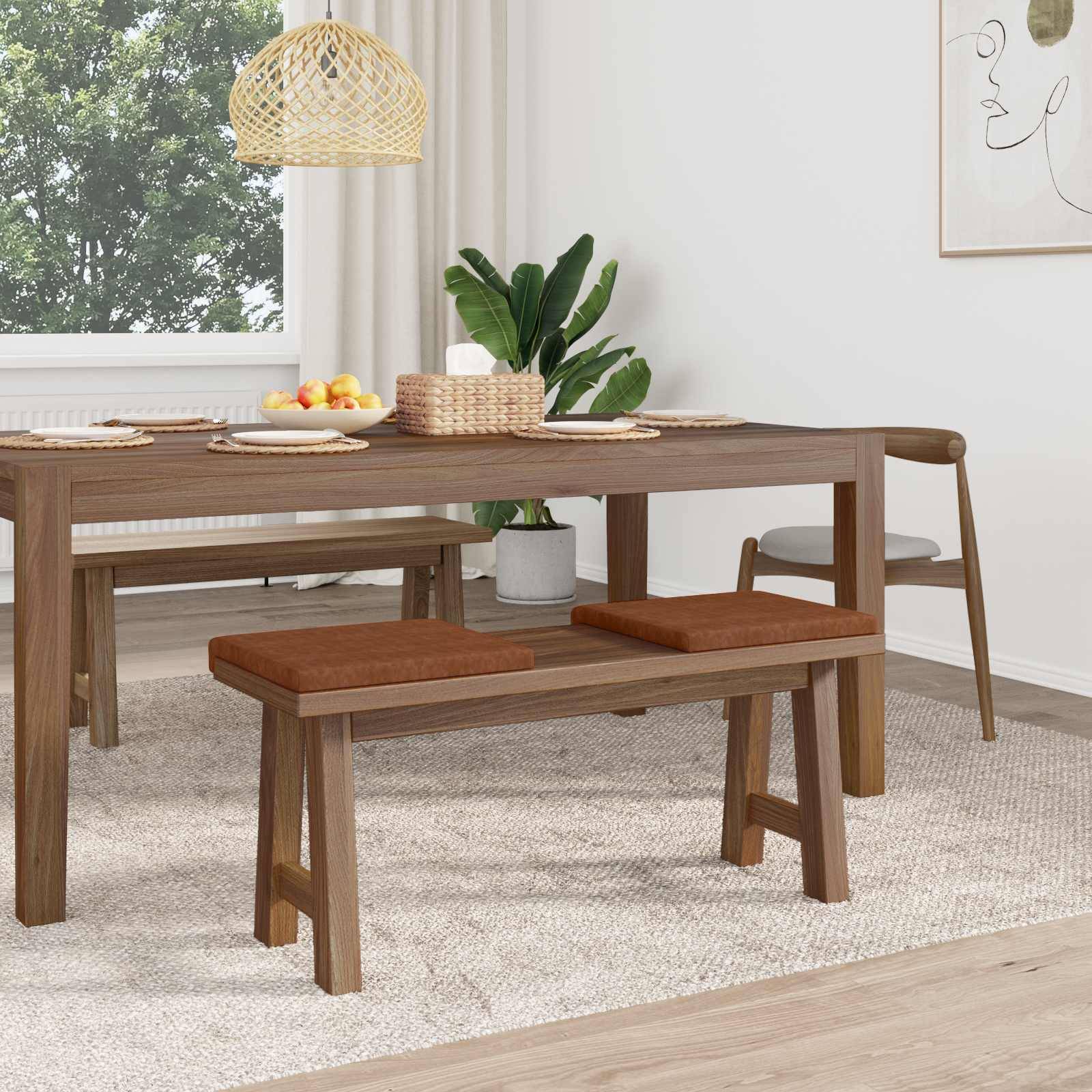 vidaXL Bankkissen 2 pcs Kunstleder Braun Tiefe 35 cm