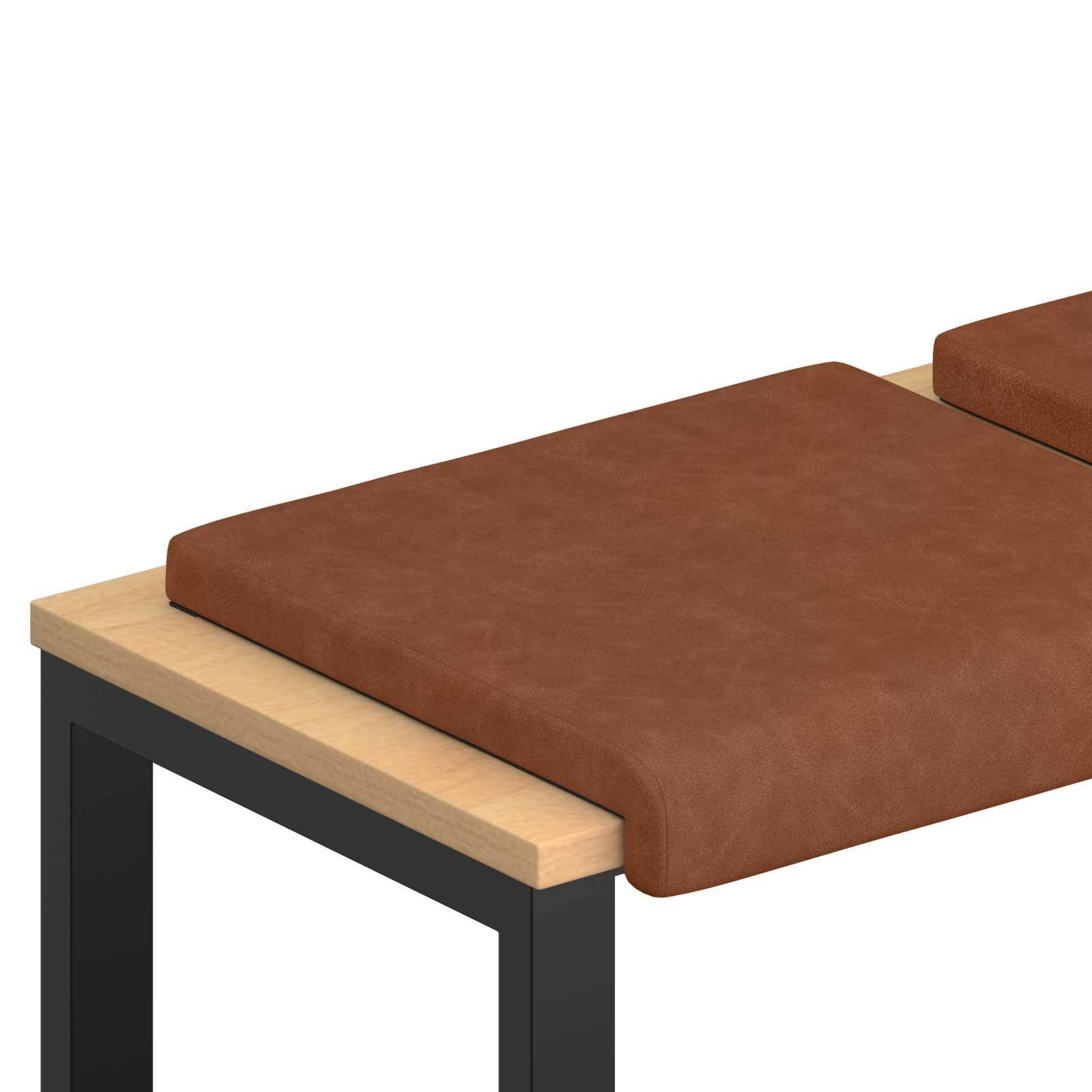 vidaXL Bankkissen 2 pcs Kunstleder Braun Tiefe 35 cm