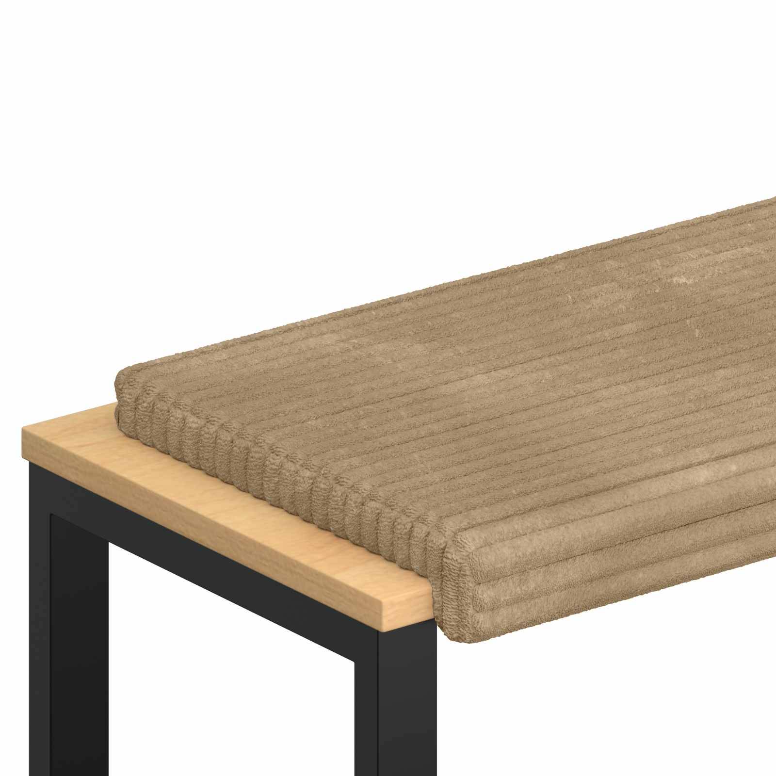 vidaXL Bankkissen Plüschcord Taupe Tiefe 35 cm