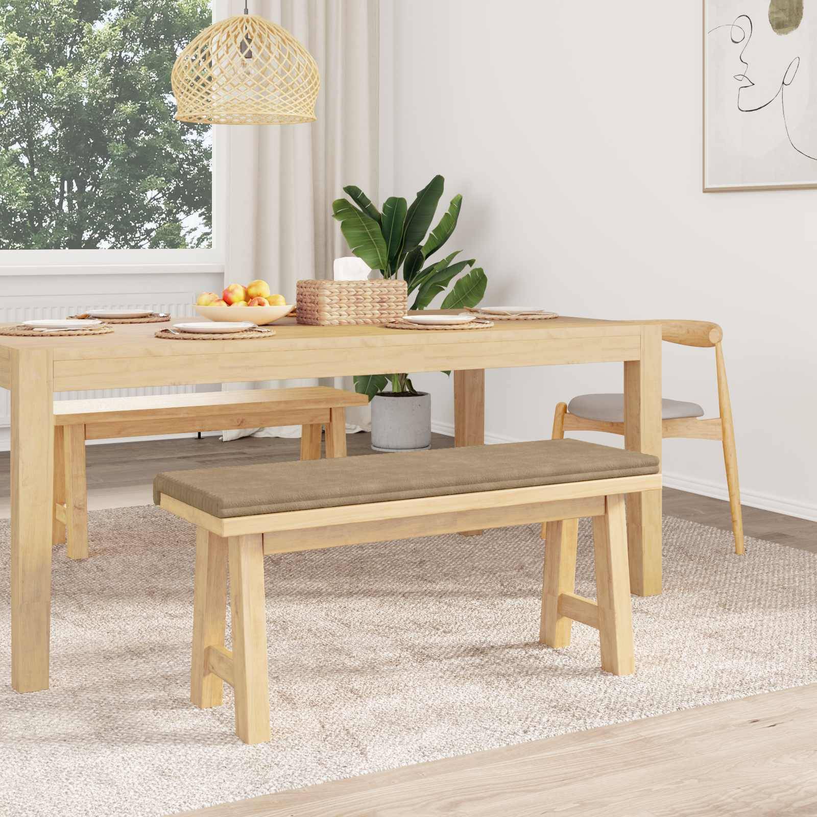 vidaXL Bankkissen Plüschcord Taupe Tiefe 35 cm