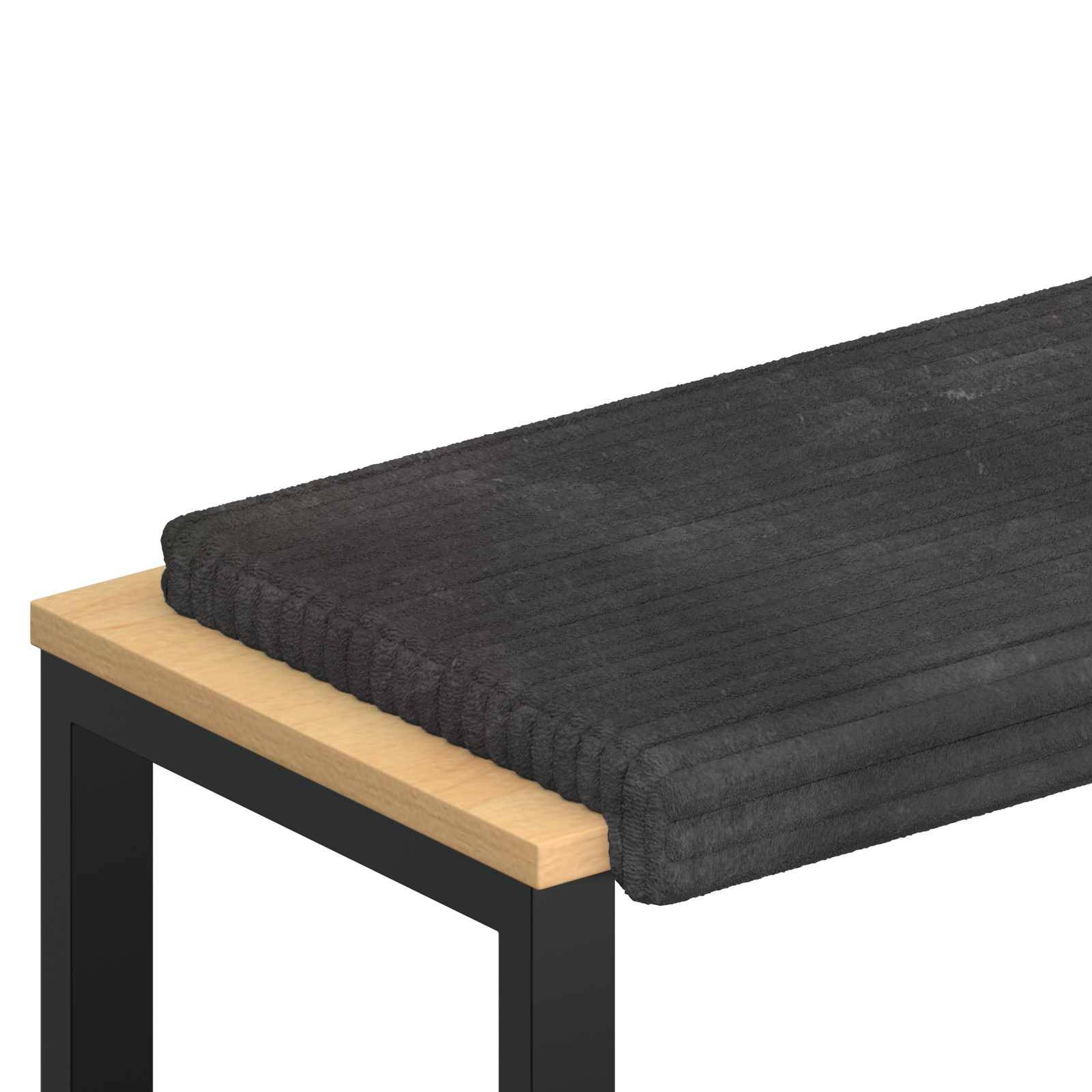 vidaXL Bankkissen Plüschcord Dunkelgrau Tiefe 35 cm