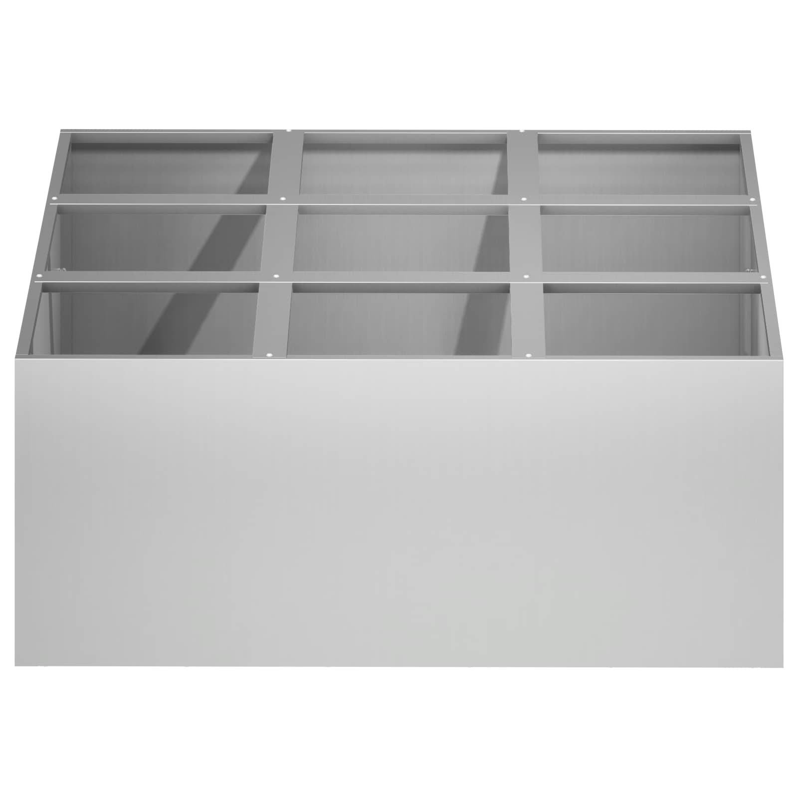 vidaXL Garten-Pflanzgefäß Silber 100 x 100 x 20 cm Verzinkter Stahl