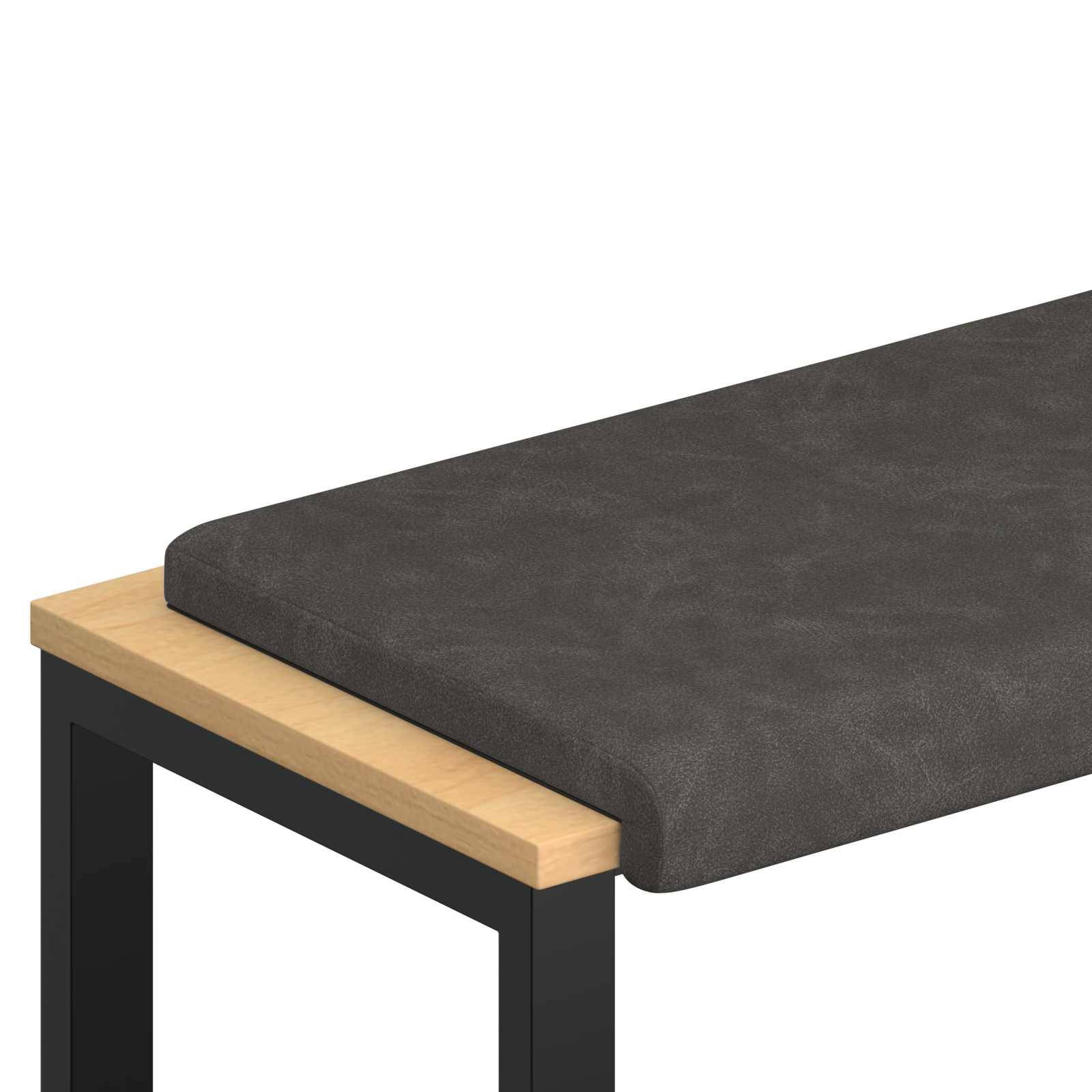 vidaXL Bankkissen Kunstleder Schwarz Tiefe 35 cm