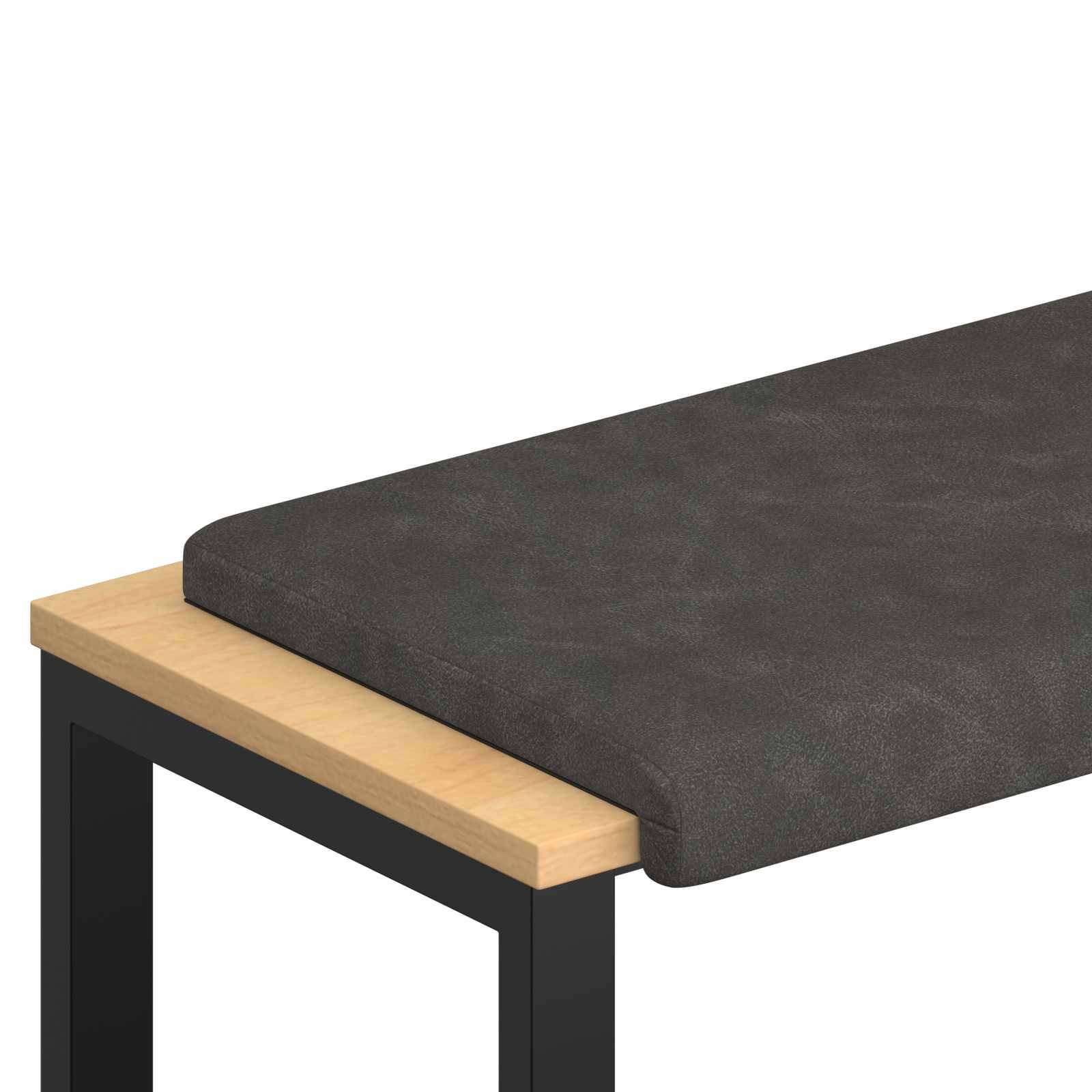 vidaXL Bankkissen Kunstleder Schwarz Tiefe 35 cm
