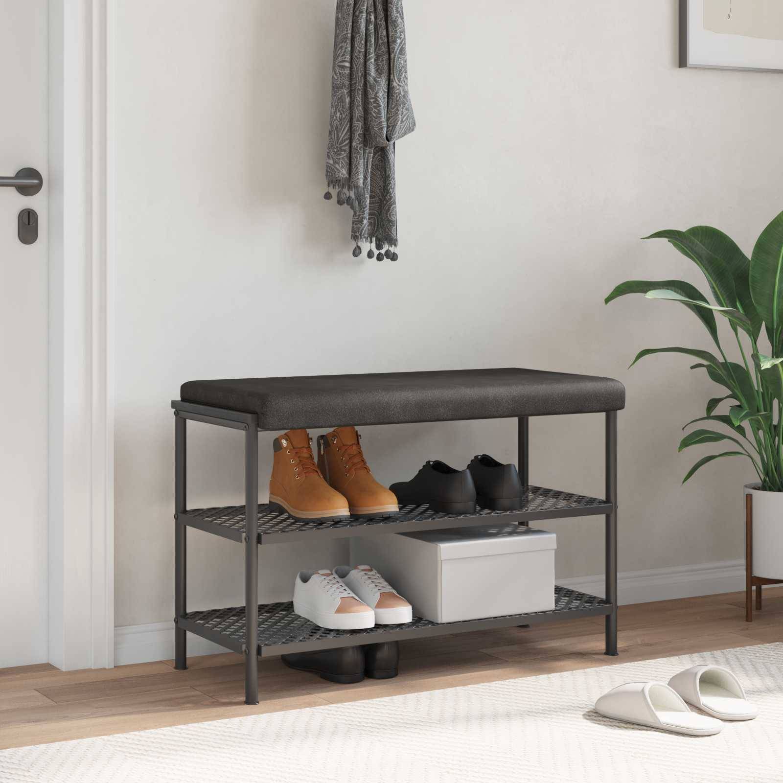 vidaXL Bankkissen Kunstleder Schwarz Tiefe 35 cm