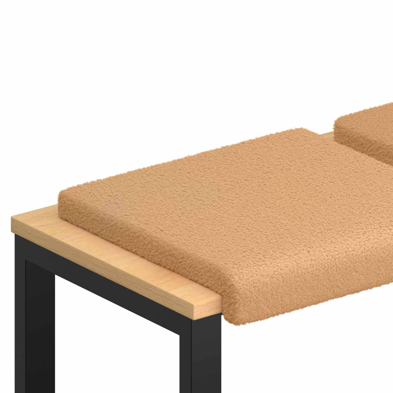 vidaXL Bankkissen 2 pcs Sherpa-Stoff Beige Tiefe 35 cm