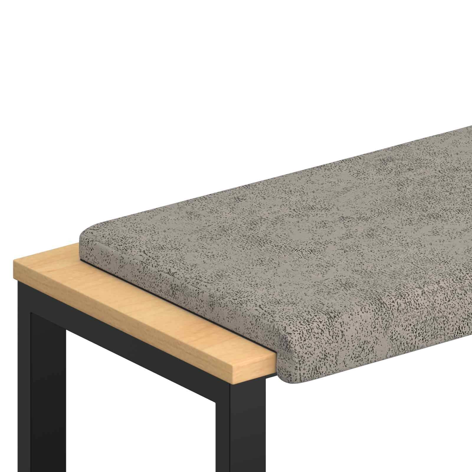 vidaXL Bankkissen Kunstwildleder Hellgrau Tiefe 35 cm