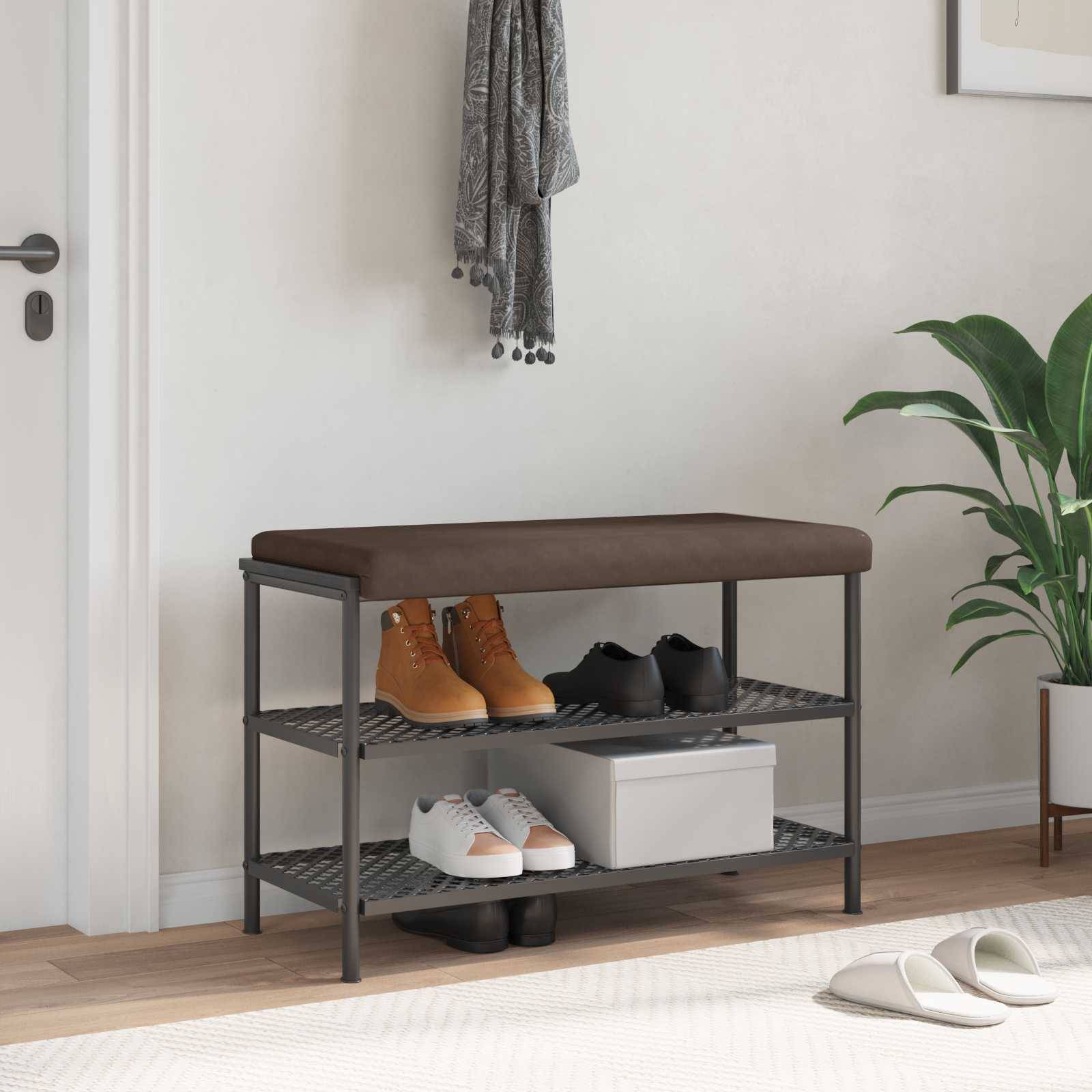 vidaXL Bankkissen Mikrofaser Braun Tiefe 35 cm