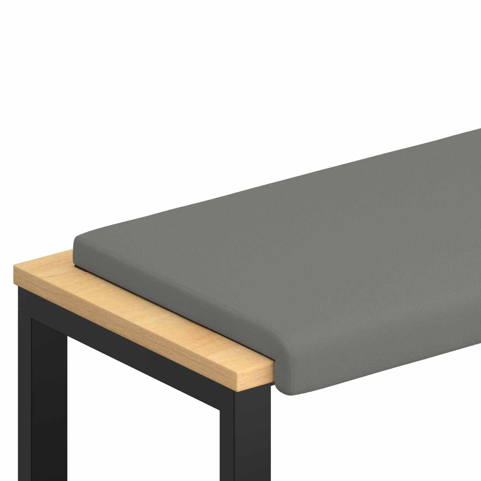 vidaXL Bankkissen Strukturiertes Samt Dunkelgrau Tiefe 35 cm
