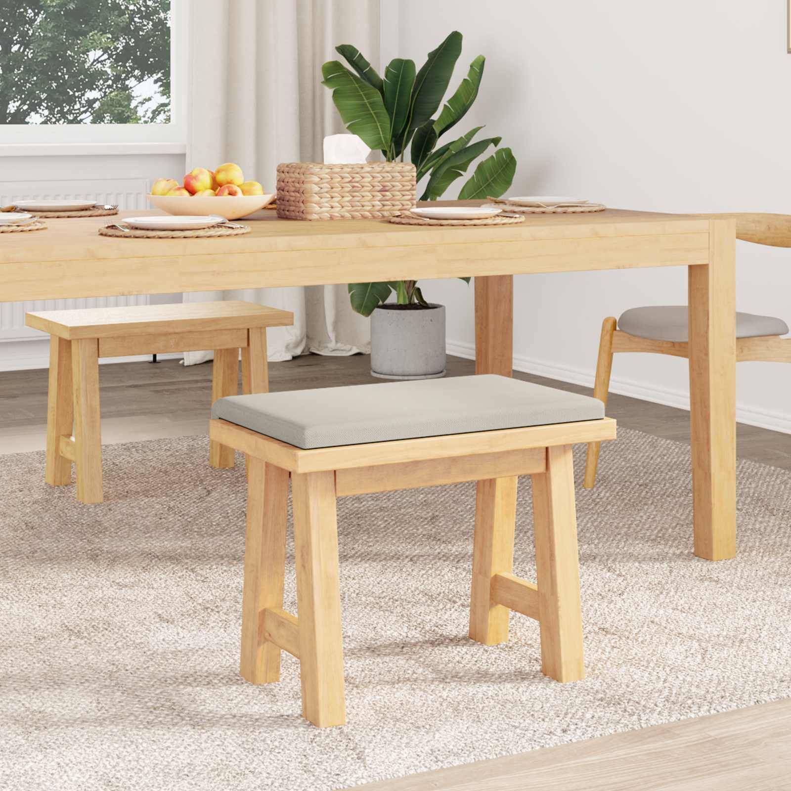 vidaXL Bankkissen Strukturiertes Samt Hafer Tiefe 35 cm