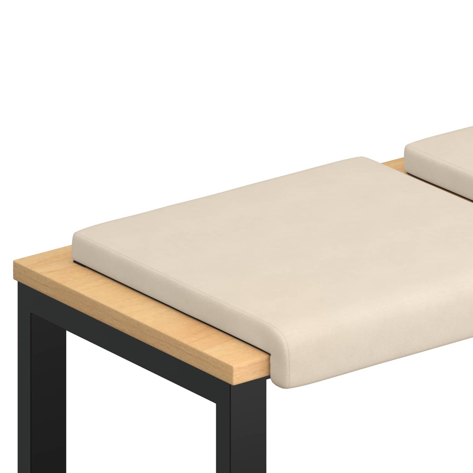 vidaXL Bankkissen 4 pcs Mikrofaser Beige Tiefe 35 cm