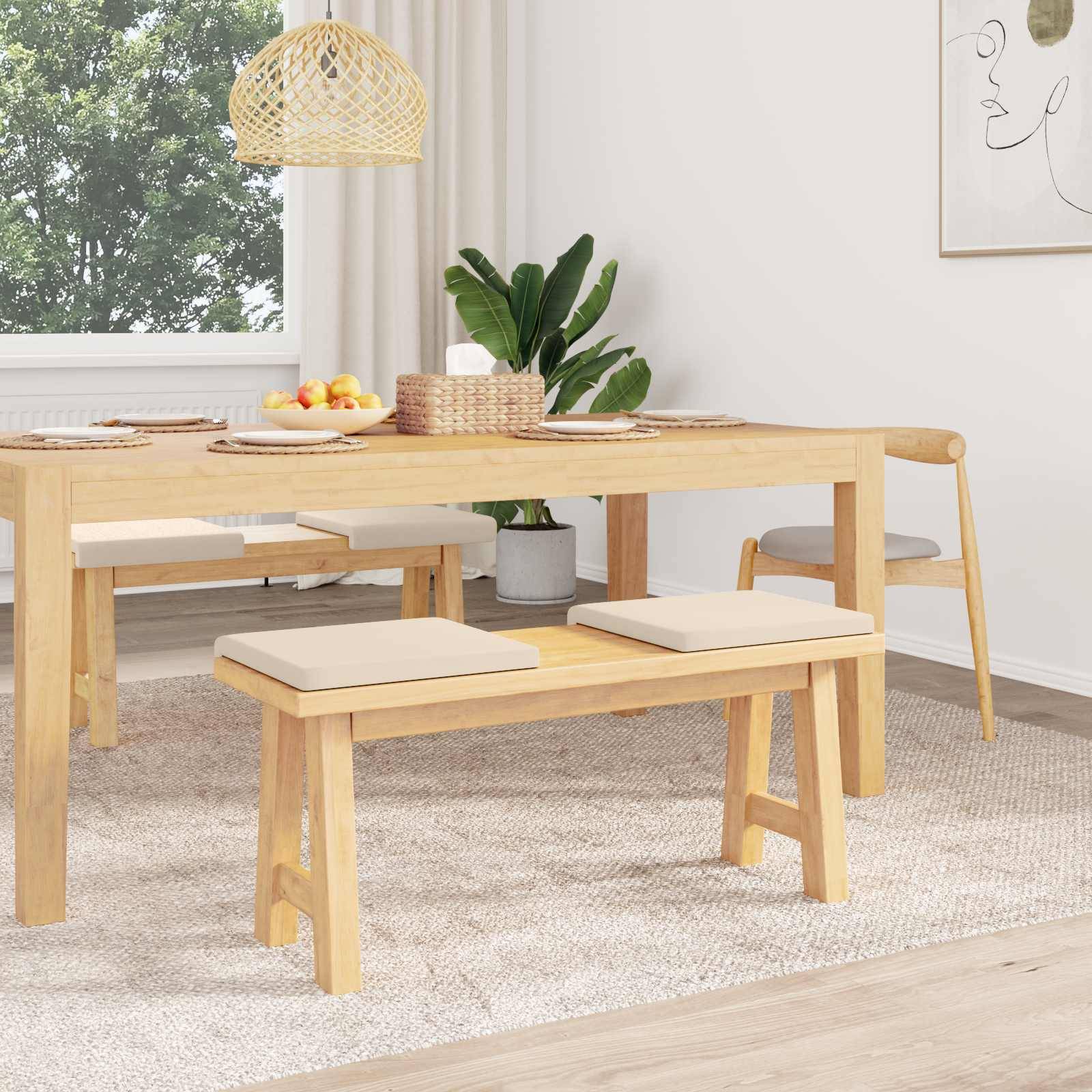 vidaXL Bankkissen 4 pcs Mikrofaser Beige Tiefe 35 cm