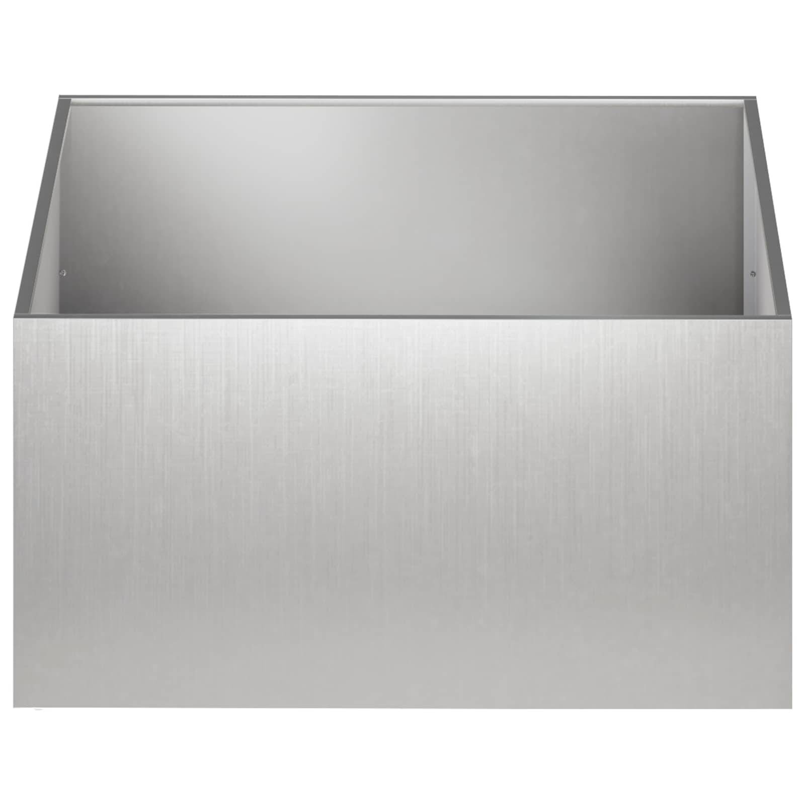 vidaXL Garten-Pflanzgefäß 2 Stk. Silber 60 x 60 x 40 cm Edelstahl