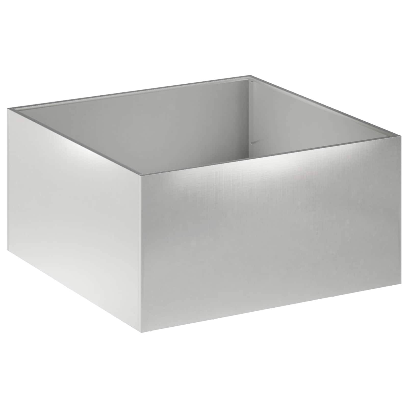 vidaXL Garten-Pflanzgefäß 2 Stk. Silber 60 x 60 x 40 cm Edelstahl