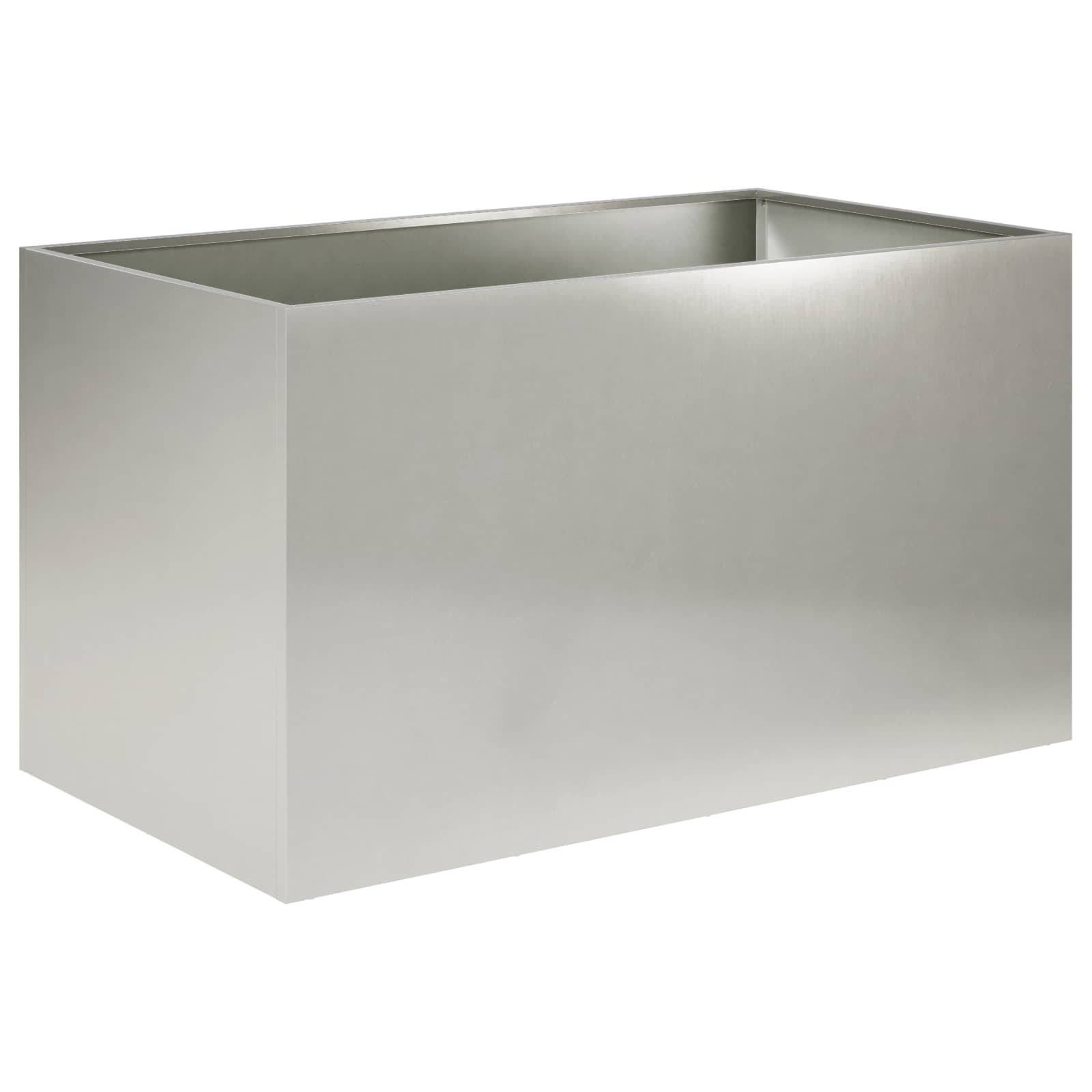 vidaXL Garten-Pflanzgefäß Silber 100 x 50 x 50 cm Edelstahl