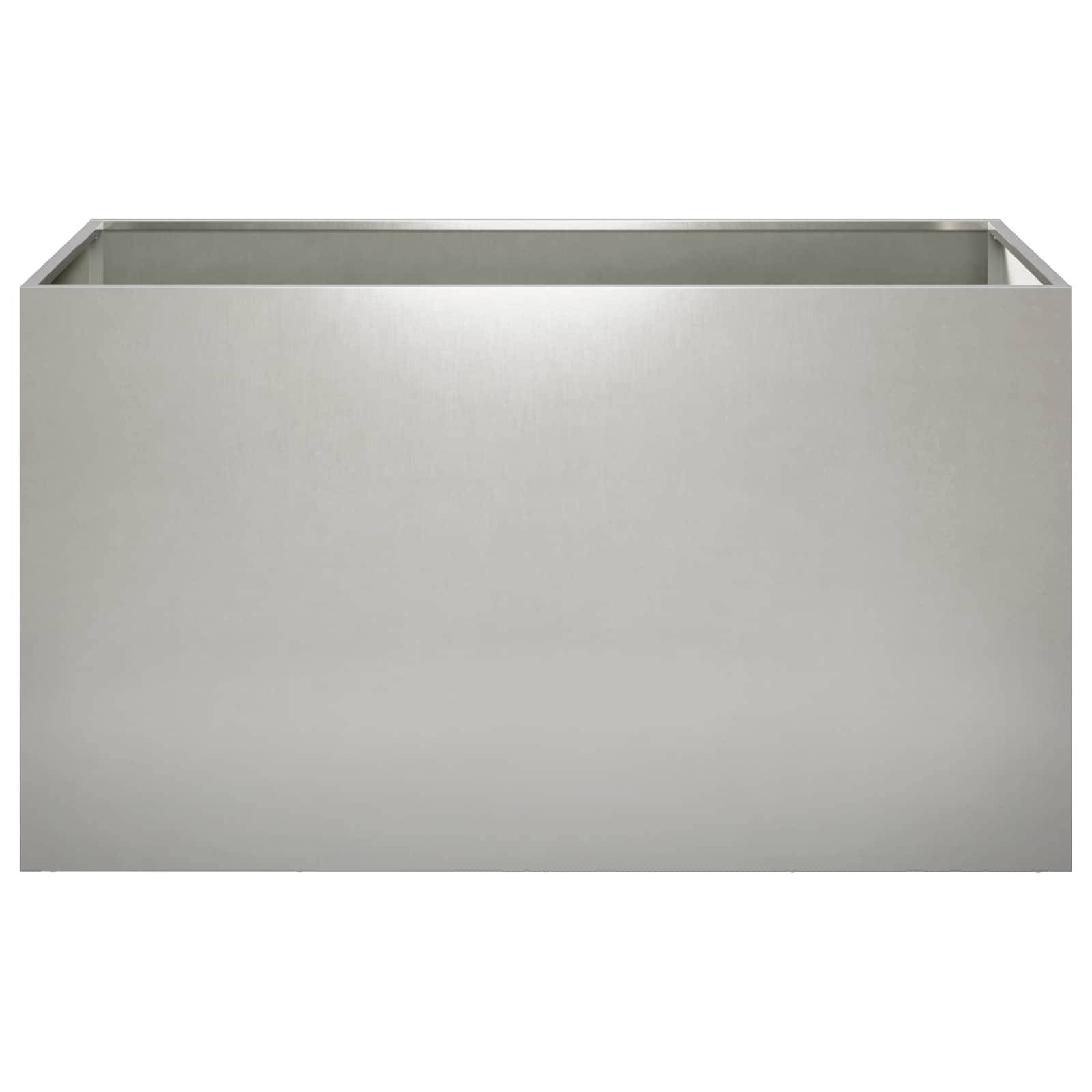 vidaXL Garten-Pflanzgefäß Silber 100 x 50 x 50 cm Edelstahl