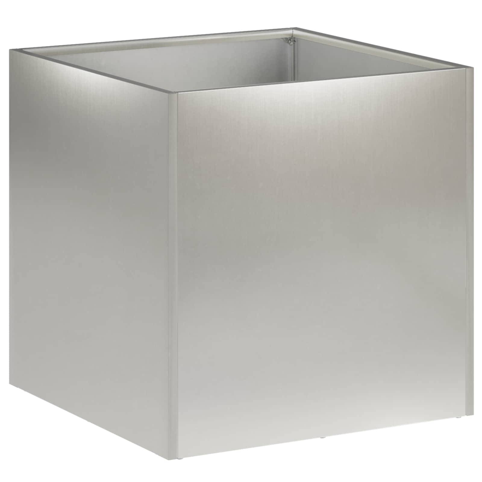 vidaXL Garten-Pflanzgefäß 2 Stk. Silber 35 x 35 x 35 cm Edelstahl