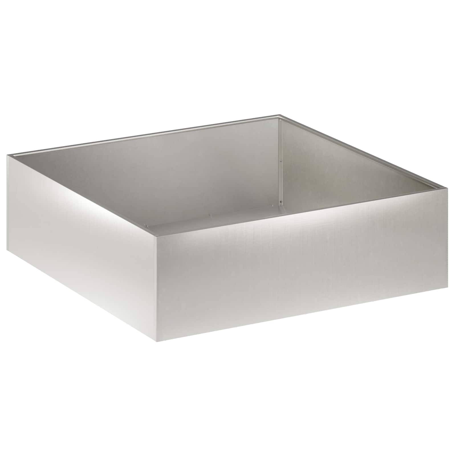 vidaXL Garten-Pflanzgefäß Silber 100 x 100 x 30 cm Edelstahl